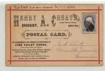 C. D. Elliot Warren Blk Union Sqr. Somerville - Henry A. Choate Druggest, Perkins Collection 1861 to 1933 Envelopes and Postcards